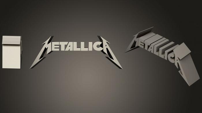 نموذج ثلاثي الأبعاد لآلة CNC معاطف من الأسلحة شعار Metallica